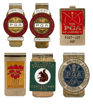 1960s-1980s PGA Championship Money Clips Collection 